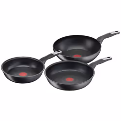 Tefal Unlimited On, Noir, Aluminium, Titane, 175 °C, Thermo-Spot, Vitrocéramique, Gaz, Halogène, Induction, Plaque étanche