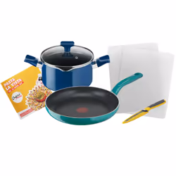 Tefal G804S4, Bleu, Couleur menthe, Titane, Aluminium, Thermo-Spot, Verre, Vitrocéramique, Gaz, Halogène, Induction