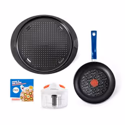 Tefal G805S304, Set de friture, Noir, Bleu, Titane, Bleu, Thermosignal, 24 cm
