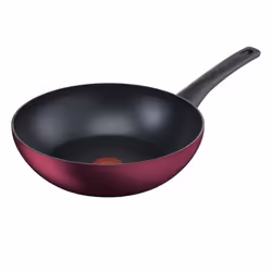 Wok - TEFAL - IH Plum Red - 28 cm - Antiadhésif Titanium 3X - Tous feux dont induction