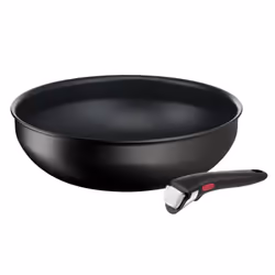 Tefal Ingenio Eco Resist L3979302, Rond, Wok/Poêle à frire, Noir, Titane, Aluminium, Thermo-Spot