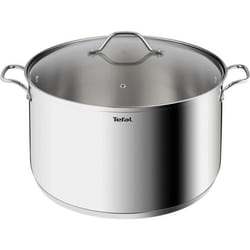 TEFAL Intuition XL Marmite 28 cm inox + couvercle verre Capacité 8 L Induction Acier inoxydable 18/10 Poignées robustes B8646404