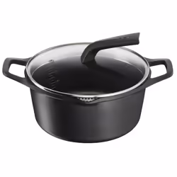 Tefal E24946, Rond, Noir, Fonte d'aluminium, Titane, 8 personne(s), Vitrocéramique, Gaz, Halogène, Induction, Plaque étanche