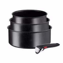 Tefal Ingenio L3999632, Ensemble d’ébullition, Noir, Aluminium, Minéral, Noir, Thermo-Spot