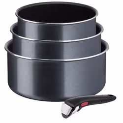 Tefal Ingenio L1589042, Ensemble d’ébullition, Noir, Aluminium, Titane, Noir, Thermo-Spot