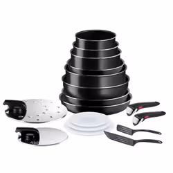 Tefal Ingenio L1599702, Ensemble mixte, Noir, Aluminium, Titane, Noir, Thermo-Spot