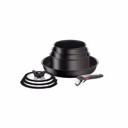 Tefal Ingenio Unlimited L3959053, Ensemble mixte, Noir, Aluminium, Titane, Noir, Verre
