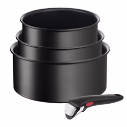 Tefal Ingenio Unlimited L7639343, Ensemble d’ébullition, Noir, Aluminium, Titane, Noir, Amovible