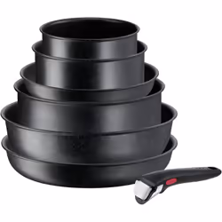 Tefal Ingenio L3998702, Ensemble mixte, Noir, Noir, Thermo-Spot, Amovible, Vitrocéramique, Gaz, Halogène, Induction, Plaque é ...