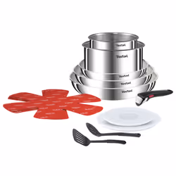 Tefal Ingenio L896SD04, Ensemble mixte, Acier inoxydable, Acier inoxydable, Sans revêtement, Noir, Vitrocéramique, Electrique ...