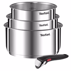 Batterie de cuisine TEFAL 3 casseroles avec 1 poignée - TU
