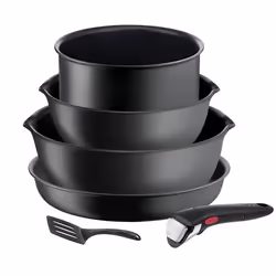 Tefal Ingenio Ultimate L7649002, Ensemble mixte, Gris, Aluminium, Titane, Noir, Thermo-Spot