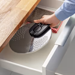 Tefal Ingenio L9829402 couvercle Rond Noir, Acier inoxydable