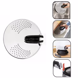 Tefal Ingenio L9829402 couvercle Rond Noir, Acier inoxydable - Vue supplémentaire 4