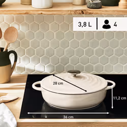 Tefal LOV E2597204 casserole à sauce 3,8 L Rond Beige - Vue supplémentaire 14