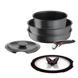 TEFAL INGENIO Lot 6 pièces Induction Fonte aluminium Antiadhésif Poêle Cocotte Couvercle fonte + verre Inspiration L867S604