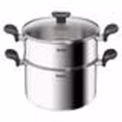 Couscoussier - Tefal - Primary E3089504 - Inox - 24 cm - Couvercle en verre