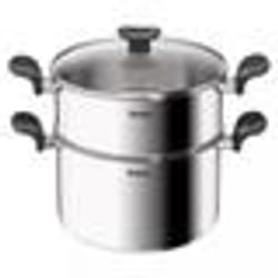 Couscoussier - Tefal - Primary E3089504 - Inox - 24 cm - Couvercle en verre