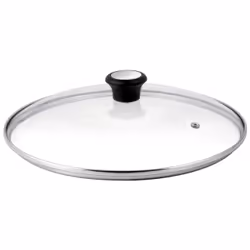 Tefal 28097512, Rond, Transparent, Verre trempé, Noir, 24 cm, 240 mm