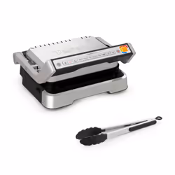 Tefal OptiGrill 2in1 GC773D10, Acier inoxydable, Métal, Rectangulaire, Boutons, Rotatif, Plaque, 600 cm²