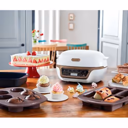Tefal Cake Factory + Machine à fabriquer des cupcakes 1100 W Or, Blanc - Vue supplémentaire 4
