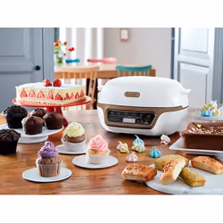 Tefal Cake Factory + Machine à fabriquer des cupcakes 1100 W Or, Blanc - Vue supplémentaire 5