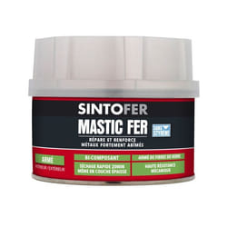 Mastic armé fer SINTOFER sans styrène boite 190g+8g - SINTO - 30900