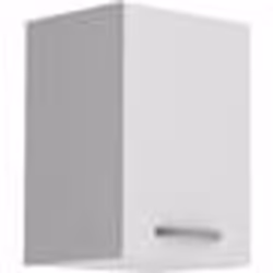 Meuble haut de cuisine OSLO - Blanc mat - 1 porte + tablette - L 40 x P 36 x H 58 cm