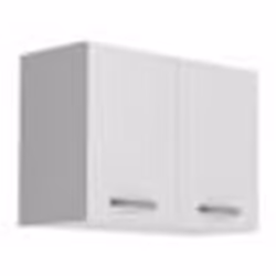 OSLO Meuble haut 2 portes - Blanc - L 80 x P 36 x H 58 cm