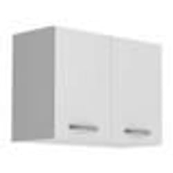 OSLO Meuble haut 2 portes - Blanc - L 80 x P 36 x H 58 cm