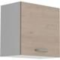 OSLO Meuble haut 1 porte - Décor Chêne Jackson - L 60 x P 36 x H 58 cm