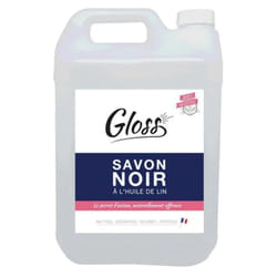 Savon noir à l'huile de lin, nettoyant dégraissant, bidon 5 Litres
