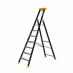 L'ESCABEAU 7 MARCHES ALUMINIUM CENTAURE PEINT MP - 439207 est un équipement essentiel pour les professionnels du bâtiment à l ...