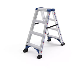 Marchepied ALPHA aluminium double accès 2x4 marches DUARIB - 651604