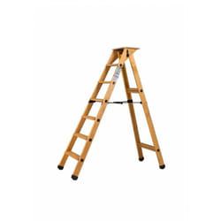 Escabeau Lyonnais bois 6 marches + tablette - hauteur de travail 2,90m - Centaure