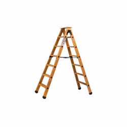 L'Escabeau double accès bois CENTAURE 2x6 marches + tablette - 483606 est un outil essentiel pour les professionnels de la pe ...