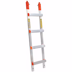 Échelle de toit aluminium - Pack 250 mm - Barreaux spécialement conçus pour s'adapter à toutes les inclinaisons de toit: - Ba ...