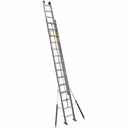 Échelle coulissante 2 plans à corde C2 STAB' 4m05/6m60 - 2x12 barreaux - Montants en aluminiums surdimensionnés. - Coulisseme ...