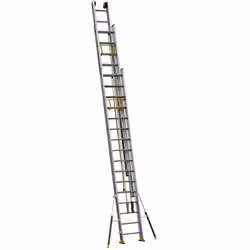 Échelle coulissante 3 plans à corde C3 STAB' 4m60/11m50 - 3x16 barreaux - Montants en aluminiums surdimensionnés. - Coulissem ...