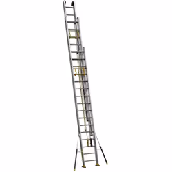 Échelle coulissante 3 plans à corde C3 STAB' 5m75/14m00 - 3x20 barreaux - Montants en aluminiums surdimensionnés. - Coulissem ...