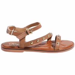 Sandale Plate En Cuir À Lanières Cloutées - Kaporal - Femme
