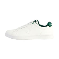 Basket à Lacets Kaporal Darmy - Blanc/Vert - Homme - Lacets - Plat - Textile