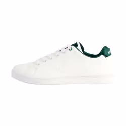 Basket à Lacets Kaporal Darmy - Blanc/Vert - Homme - Lacets - Plat - Textile