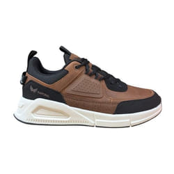Baskets - KAPORAL - Dolpy - Camel et Noire - Synthétique - Taille 44