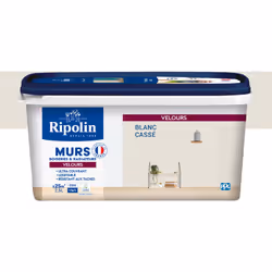 Peinture aspect Velours - 2,5L - Blanc Cassé Ripolin