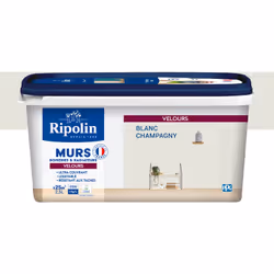 Peinture intérieure Blanc Champagny aspect Velours Ultra-Couvrante pour Murs, Boiseries et Radiateurs - Ripolin La peinture R ...