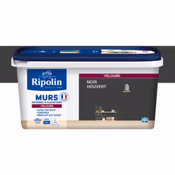 Peinture intérieure Noir Houvert Velours Ultra-Couvrante pour Murs, Boiseries et Radiateurs - Ripolin La peinture Ripolin asp ...
