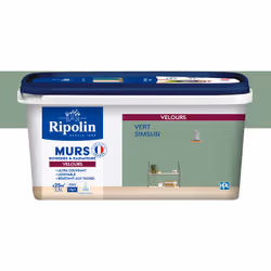 Peinture intérieure Vert Simsun Velours Ultra-Couvrante pour Murs, Boiseries et Radiateurs - Ripolin La peinture Ripolin aspe ...
