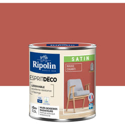 Ripolin - Peinture Murale Toutes Pièces - Satin - 0,5L - Rouge Chianti