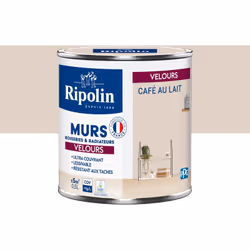 Peinture intérieure Café au lait Velours Ultra-Couvrante pour Murs, Boiseries et Radiateurs - Ripolin La peinture Ripolin asp ...